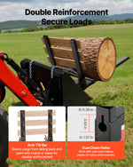 VEVOR Pallet Forks, 1814 kg Clamp on Pallet Forks, 149 cm Total Length Heavy-Duty Tractor Fork with Anti-Tilt Bar & Adjustable Stabilizer Bar, Fit for Loader Bucket Skid Steer Tractor, Black