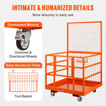 VEVOR Forklift Safety Cage Work Platform 109 x 114.3 cm 635 kg w/ Wheels for Aerial