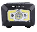 Superfire X30 pieres lukturītis, 340 lm, USB, 5 režīmi, 130 m