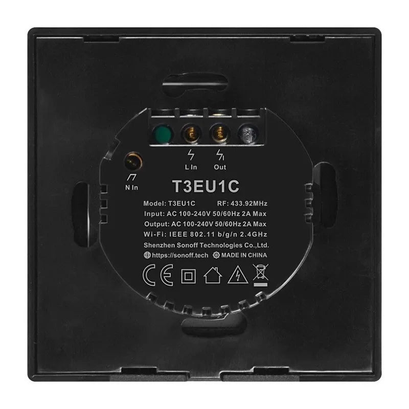 Smart Switch WiFi + RF 433 Sonoff T3 EU TX (1-channel)