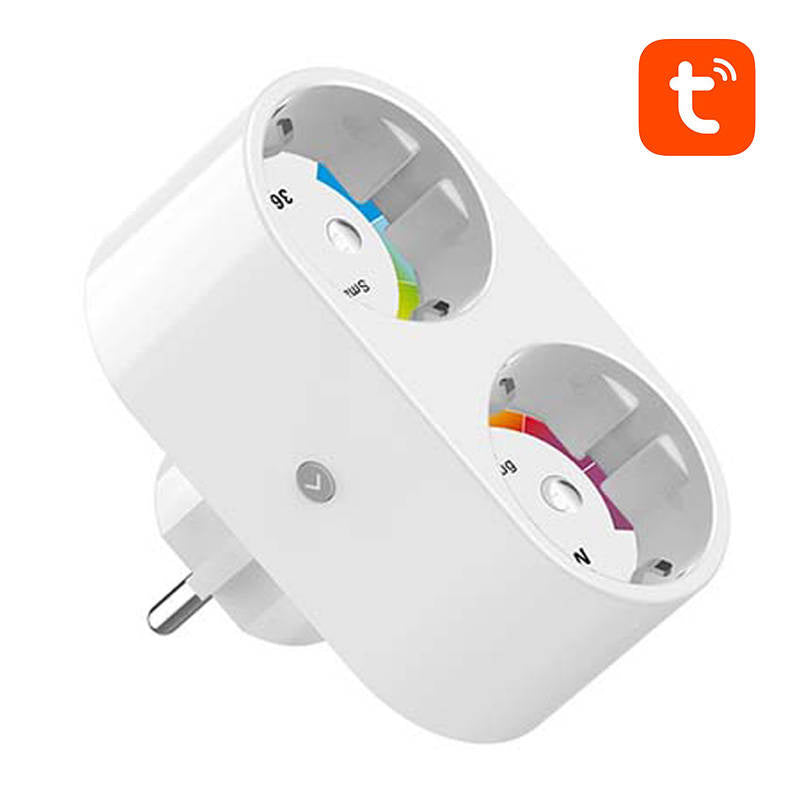 Divkāršais viedais kontaktligzda WiFi Gosund SP211 3500W, Tuya