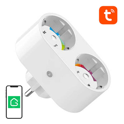 Divkāršais viedais kontaktligzda WiFi Gosund SP211 3500W, Tuya