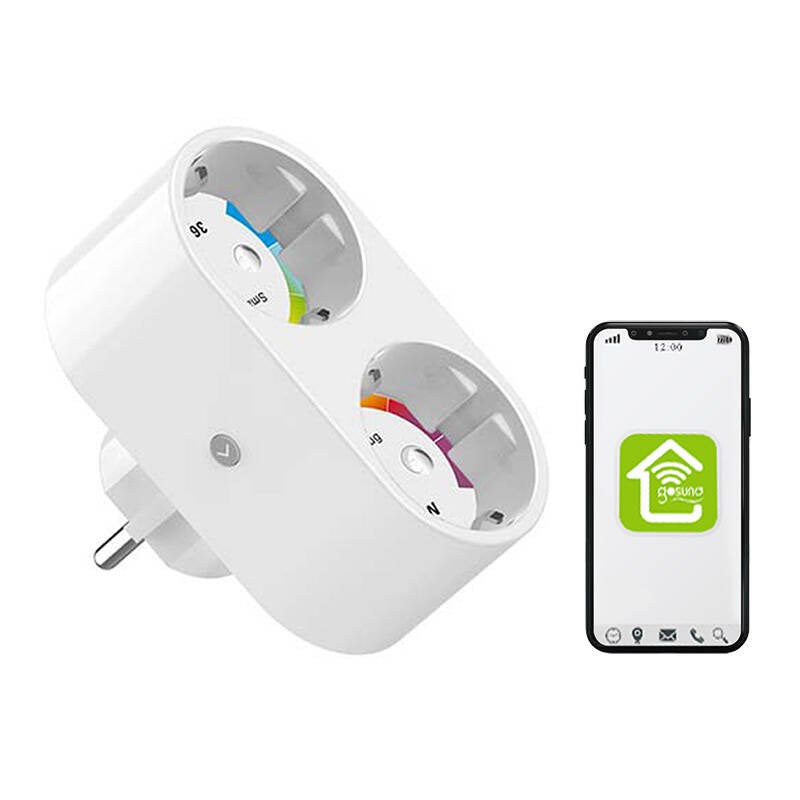 Divkāršais viedais kontaktligzda WiFi Gosund SP211 3500W, Tuya