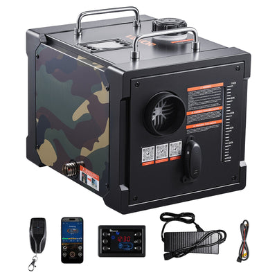 VEVOR dīzeļsildītājs, 5-8 kW, DC 12V/24V, viss vienā pārnēsājams dīzeļdegvielas gaisa sildītājs ar Bluetooth lietotnes vadību, tālvadības pulti un LCD ekrānu, 7 l degvielas tvertne kravas automašīnām, furgoniem, kemperiem, treileriem un garāžām