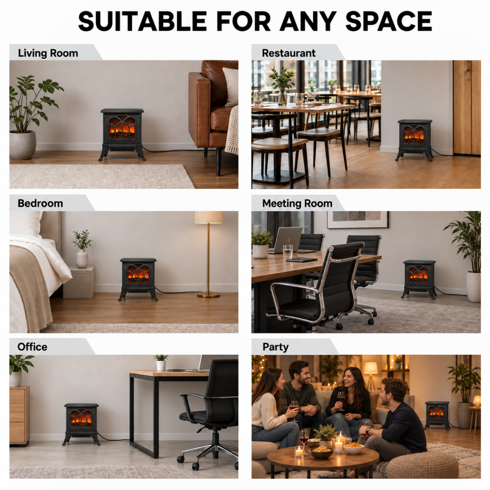 ADM 3D flame fireplace - 2in1 heater&blower, SKU: 2077