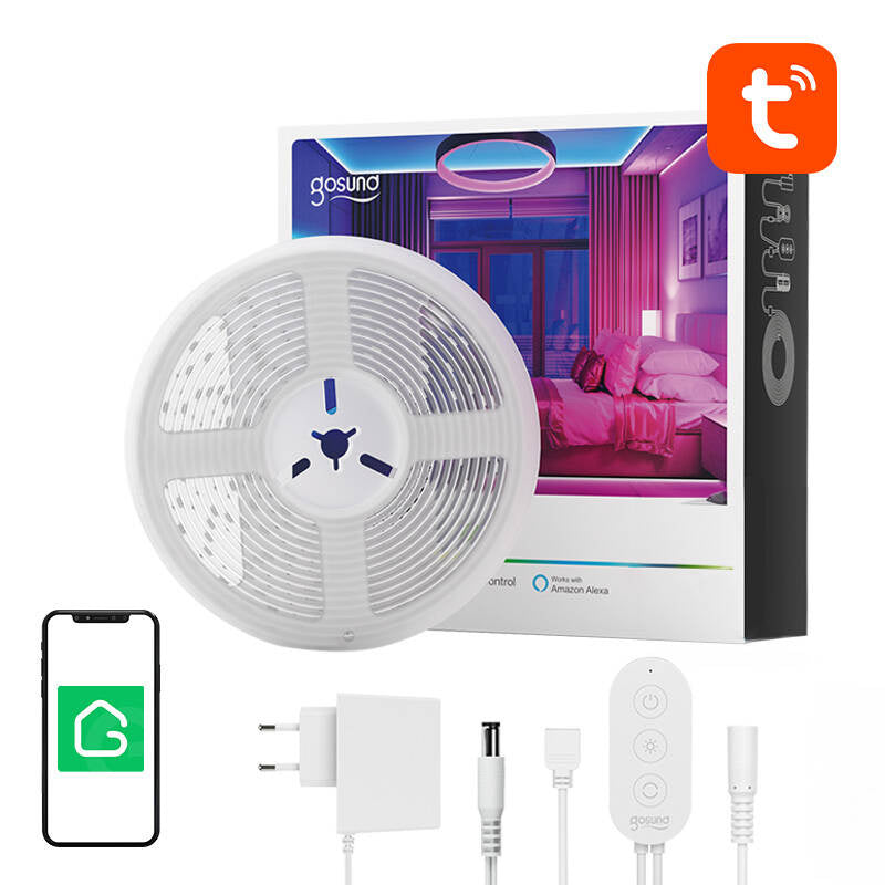Viedā WiFi RGB LED gaismas lente Gosund SL2 (5m), Tuya