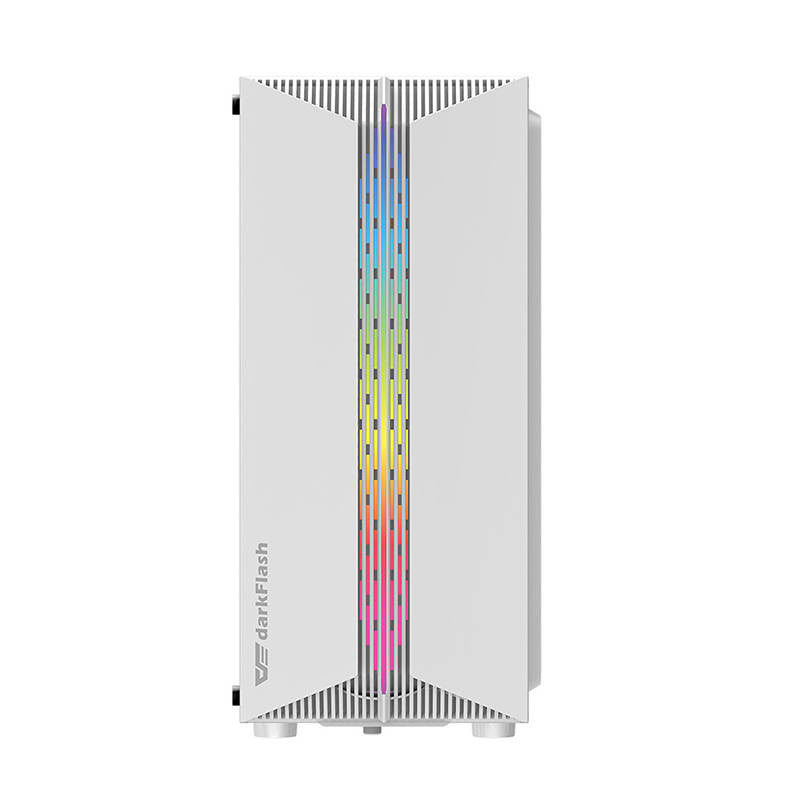 Darkflash DK151 LED datora korpuss (balts) + 3 RGB ventilatori