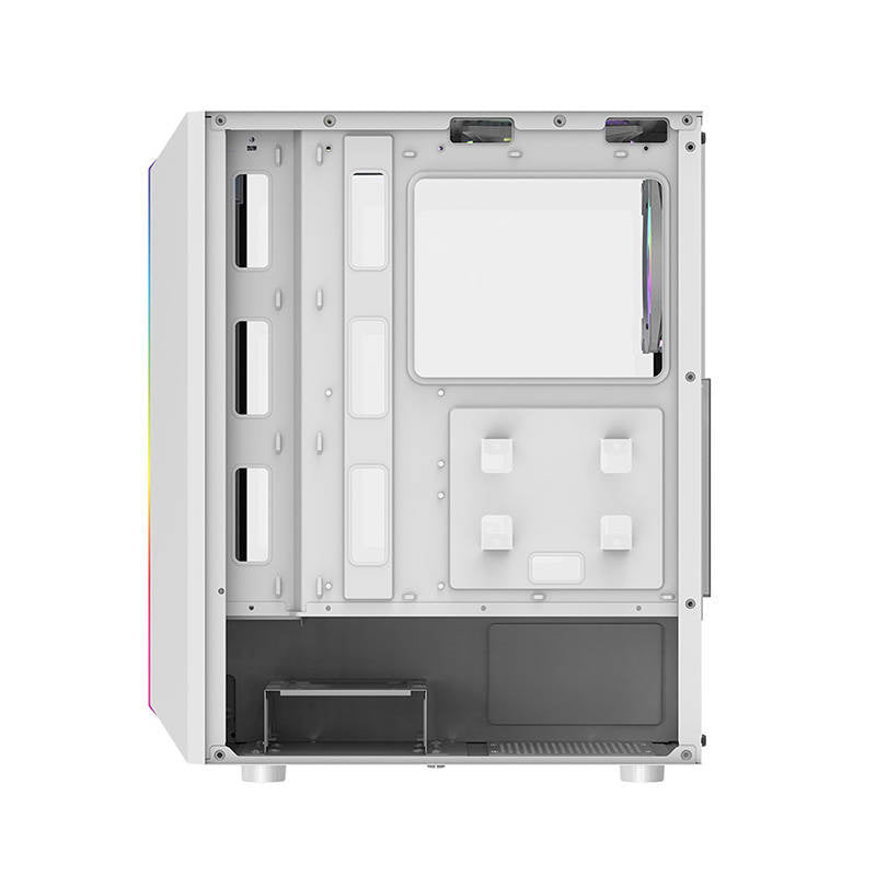 Darkflash DK151 LED datora korpuss (balts) + 3 RGB ventilatori