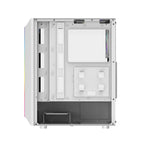 Darkflash DK151 LED datora korpuss (balts) + 3 RGB ventilatori
