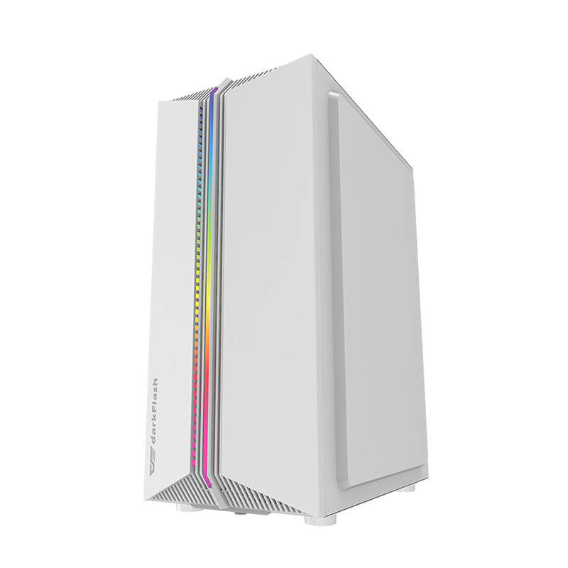 Darkflash DK151 LED datora korpuss (balts) + 3 RGB ventilatori