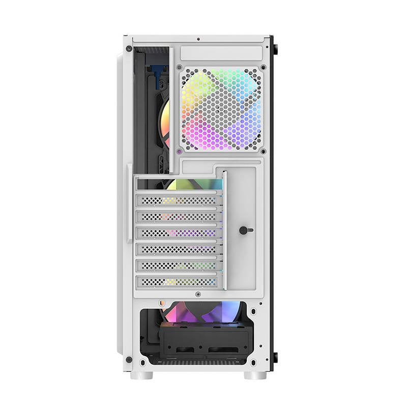 Darkflash DK151 LED datora korpuss (balts) + 3 RGB ventilatori