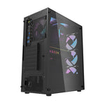 Darkflash DK352 Plus datora korpuss (melns) + 4 RGB ventilatori