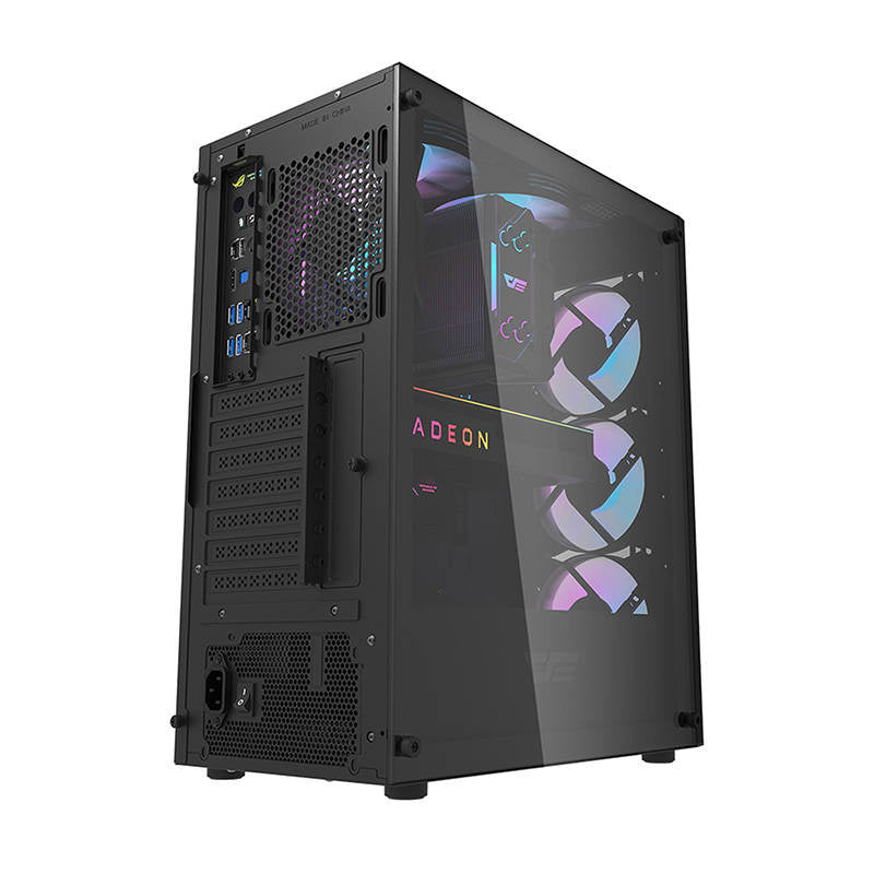 Darkflash DK352 Plus datora korpuss (melns) + 4 RGB ventilatori