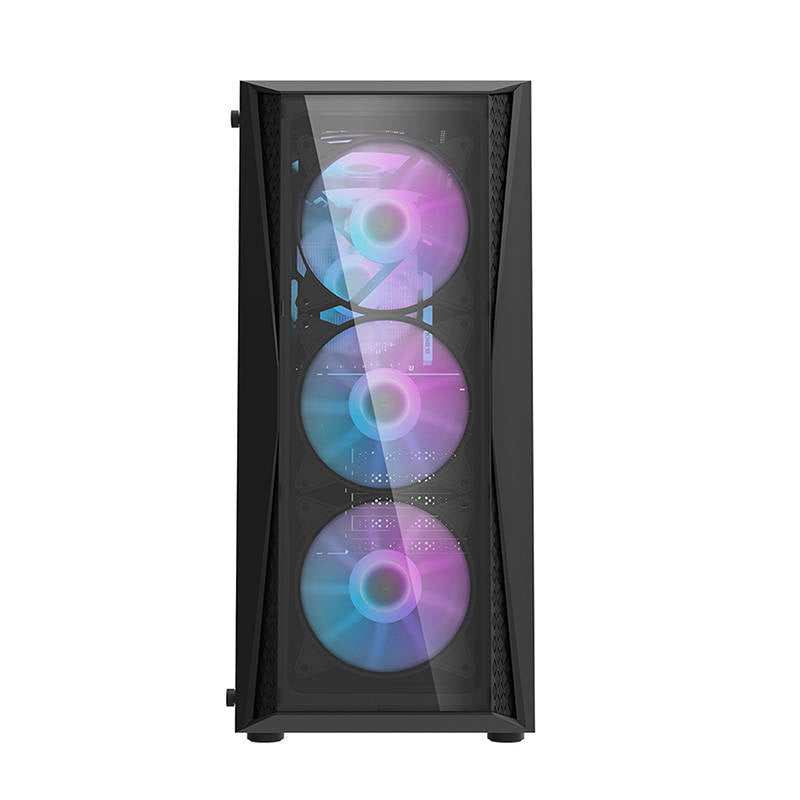 Darkflash DK352 Plus datora korpuss (melns) + 4 RGB ventilatori