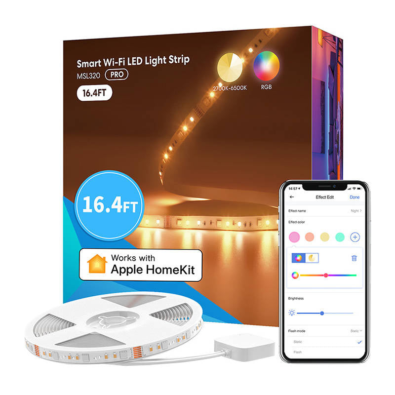 Viedā WiFI LED lente ar RGBWW Meross MSL320 (5 metri) HomeKit