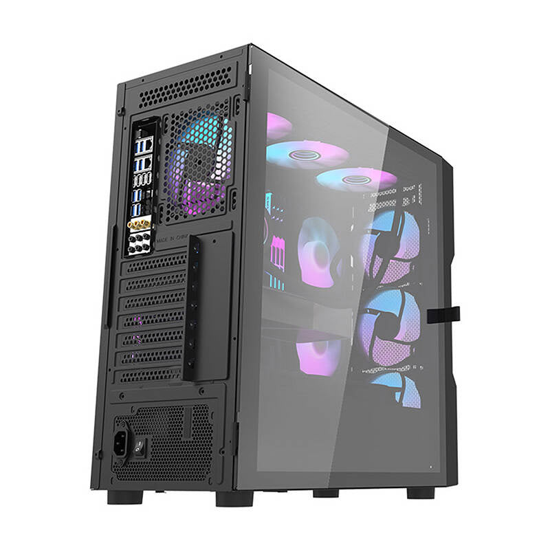 Darkflash DK431 Mesh datora korpuss (melns) + 4 ARGB ventilatori