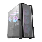 Darkflash DK431 Mesh datora korpuss (melns) + 4 ARGB ventilatori