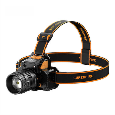 Superfire HL58 galvas lukturītis, 350 lm, USB, 3 režīmi, 200 m