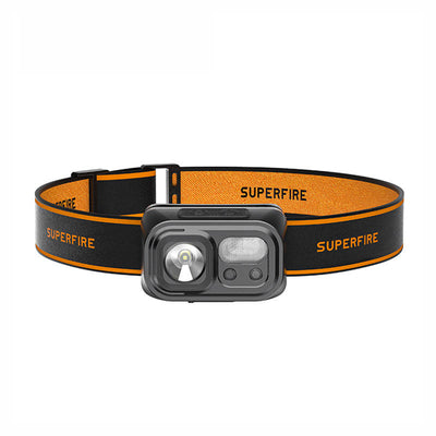 Superfire HL23 galvas lukturītis, 220 lm, USB-C, lādētājs/pārnēsājamais akumulators