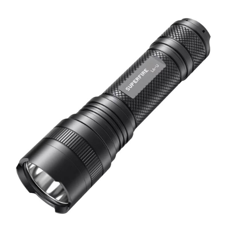 Superfire L6-U lukturītis - 1480 lm, 330 m, 5 režīmi, 20 W, USB-C