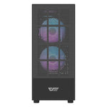 Darkflash A290 datora korpuss (melns) + 3 ventilatori