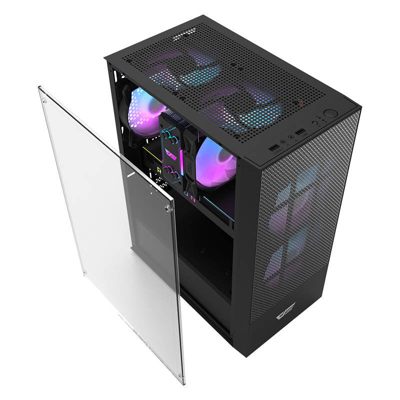 Darkflash A290 datora korpuss (melns) + 3 ventilatori