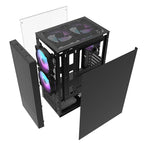 Darkflash A290 datora korpuss (melns) + 3 ventilatori