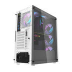 Darkflash DK351 datora korpuss (balts) + 4 RGB ventilatori