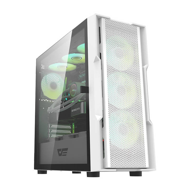 Darkflash DK431 computer case (white) + 4 fans