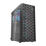 Darkflash DK351 datora korpuss (melns) + 4 RGB ventilatori