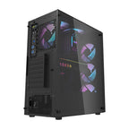 Darkflash DK351 datora korpuss (melns) + 4 RGB ventilatori