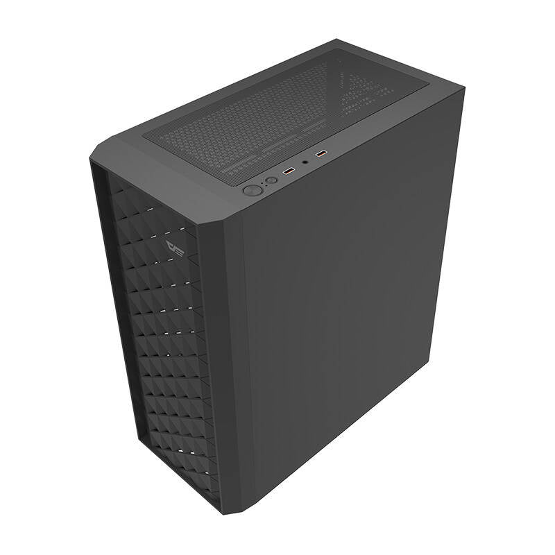 Darkflash DK351 datora korpuss (melns) + 4 RGB ventilatori