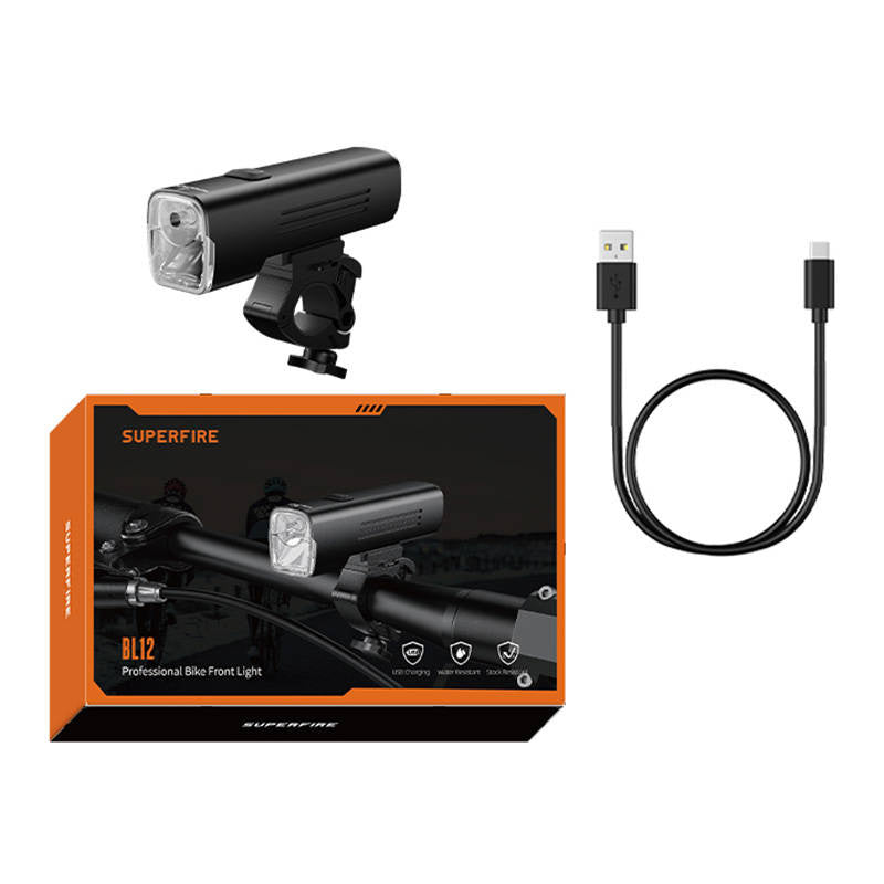 Superfire BL12 velosipēda lukturis, 4800 mAh, USB, 2 režīmi