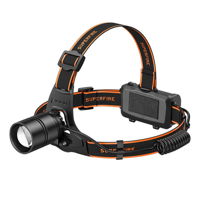 Superfire HL71 galvas lukturītis, 500 lm, USB, 5 režīmi