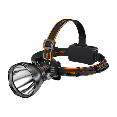 Superfire HL60 galvas lukturītis - 2300 lm, 4 režīmi, 330 m, 36 W LED