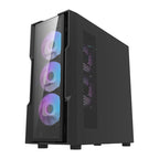 Darkflash DK431 stikla datora korpuss (melns) + 4 RGB ventilatori