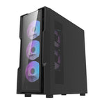 Darkflash DK431 stikla datora korpuss (melns) + 4 RGB ventilatori