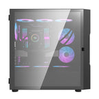 Darkflash DK431 stikla datora korpuss (melns) + 4 RGB ventilatori