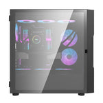 Darkflash DK431 stikla datora korpuss (melns) + 4 RGB ventilatori
