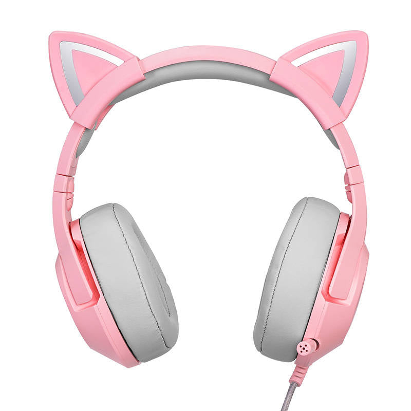 ONIKUMA K9 rozā RGB spēļu austiņas