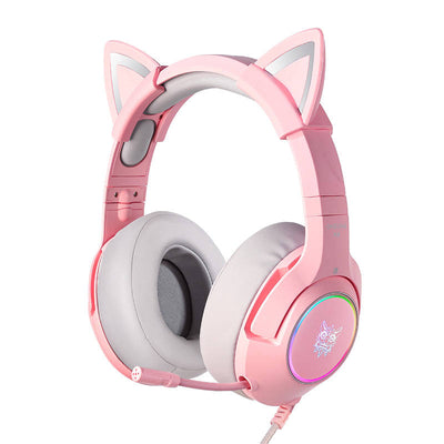 ONIKUMA K9 rozā RGB spēļu austiņas