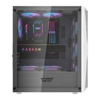 Darkflash DK352 Plus datora korpuss (melns un balts) + 4 ARGB ventilatori