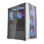 Darkflash DK352 Plus datora korpuss (melns un balts) + 4 ARGB ventilatori