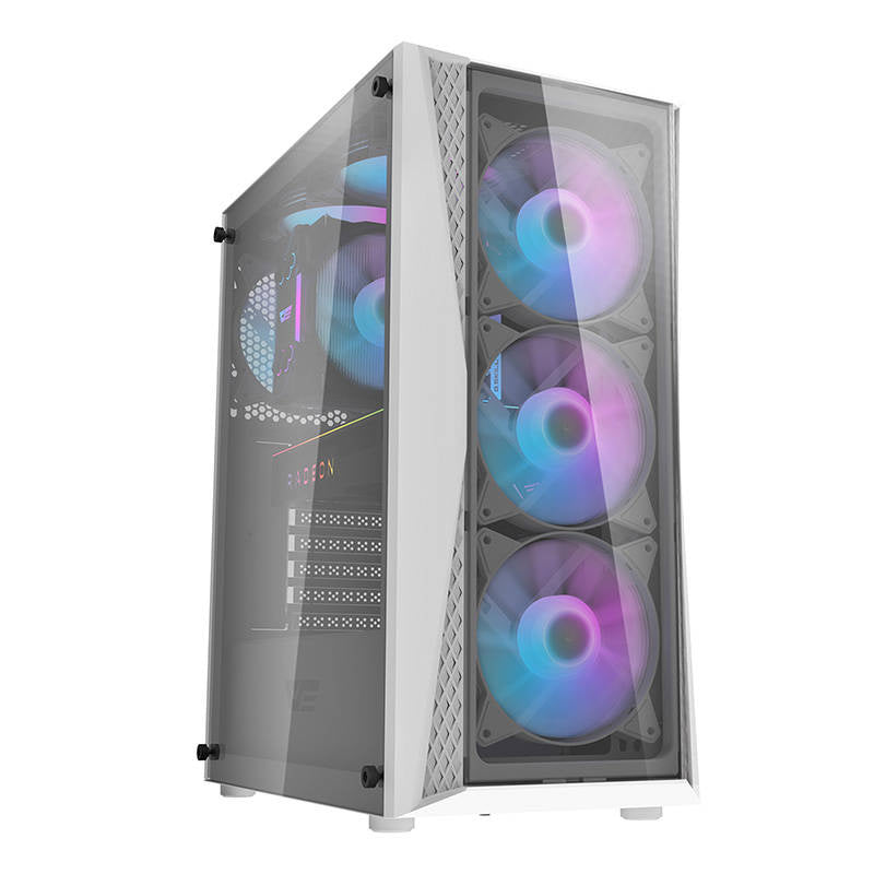 Darkflash DK352 Plus datora korpuss (melns un balts) + 4 ARGB ventilatori