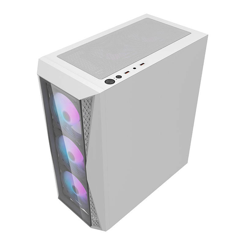 Darkflash DK352 Plus datora korpuss (melns un balts) + 4 ARGB ventilatori
