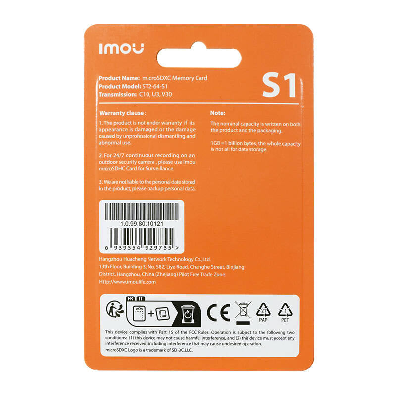Atmiņas karte Imou microSD (UHS-I, SDXC, 10/U3/V30, 95/38)