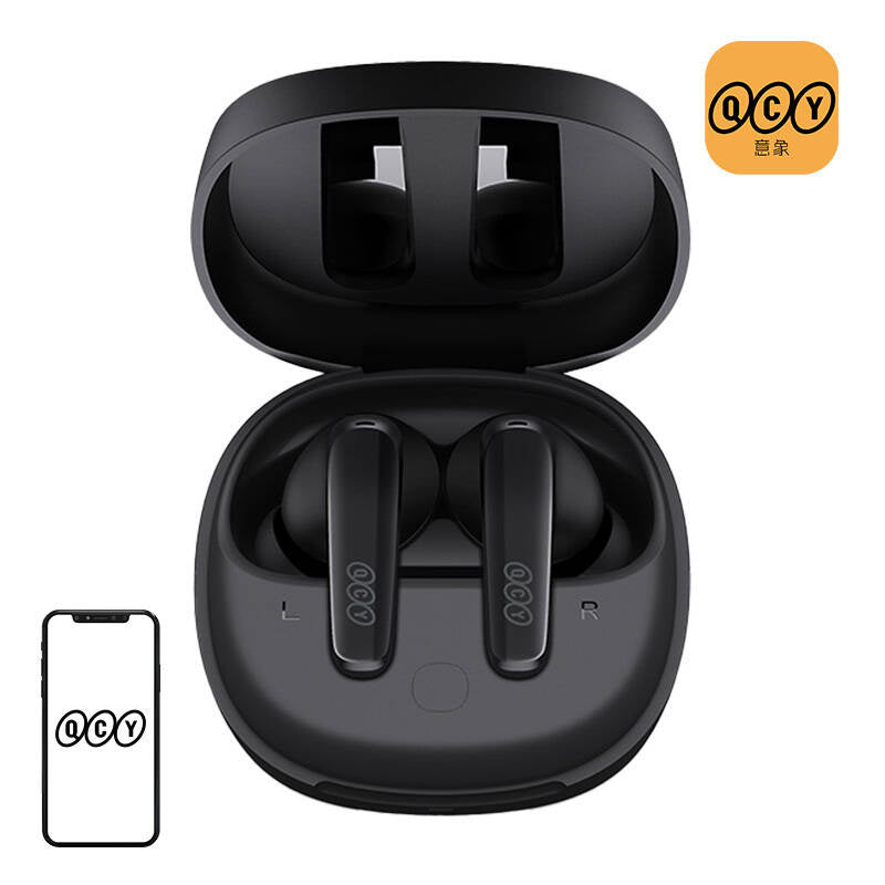 TWS QCY T13x bezvadu austiņas (melna krāsa)