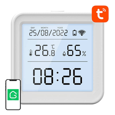 Viedais temperatūras un mitruma sensors WiFi Gosund S6 LCD Tuya