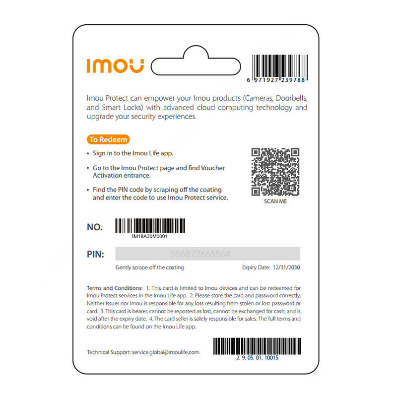 IMOU Protect Plus dāvanu karte (gada plāns)