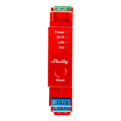 Shelly Pro 1PM DIN sliedes slēdzis ar jaudas mērīšanu, 1 kanāls, WiFi/LAN